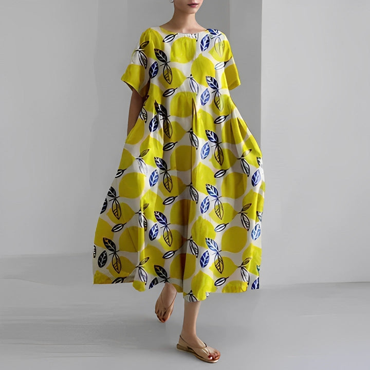 Bohemian floral print dress for women | Claire -4