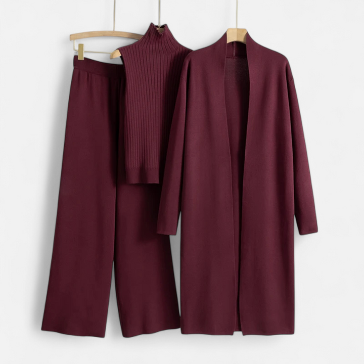 Women’s Knitted 3-Piece Cardigan Set