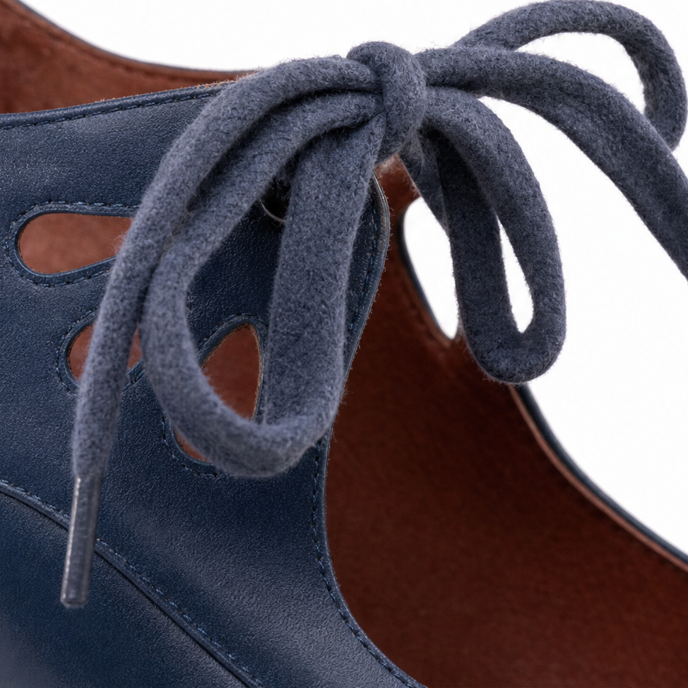 Marivelle | Women's Leather Mary Jane Block Heel Pumps