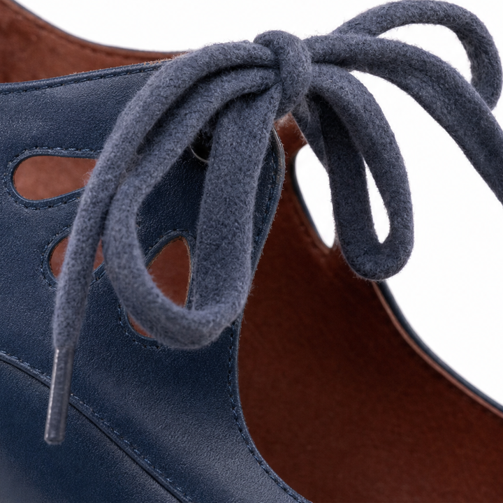 Marivelle | Women's Leather Mary Jane Block Heel Pumps