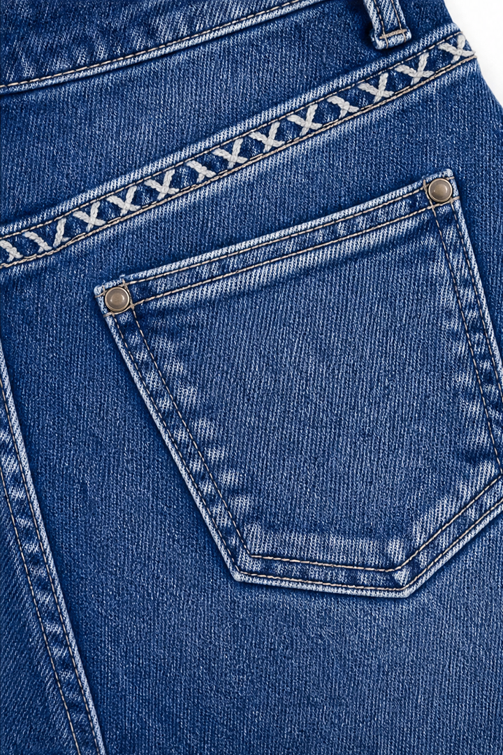 Camille | Women's High Waisted Stretch Denim Flare Jeans