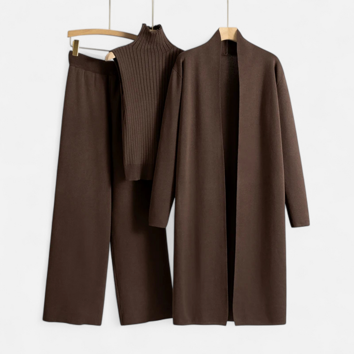 Women’s Knitted 3-Piece Cardigan Set