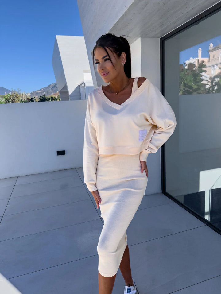 Women's Chic Knitted Two-piece Set