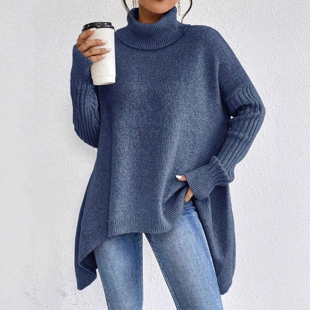 Isolde | Women's Oversized Longline Turtleneck Sweater
