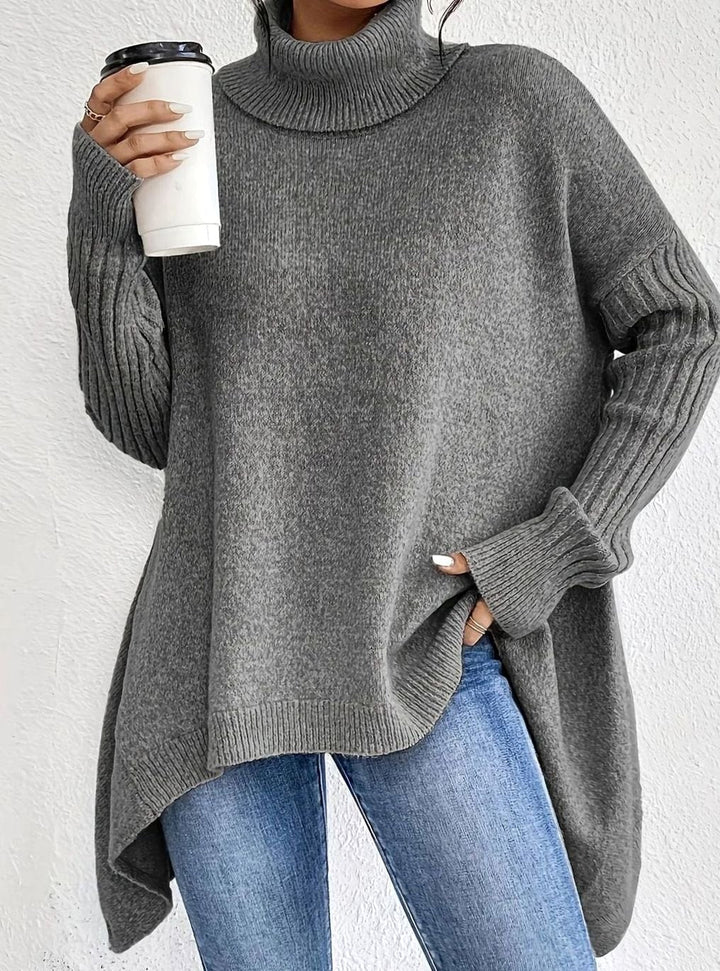 Isolde | Women's Oversized Longline Turtleneck Sweater