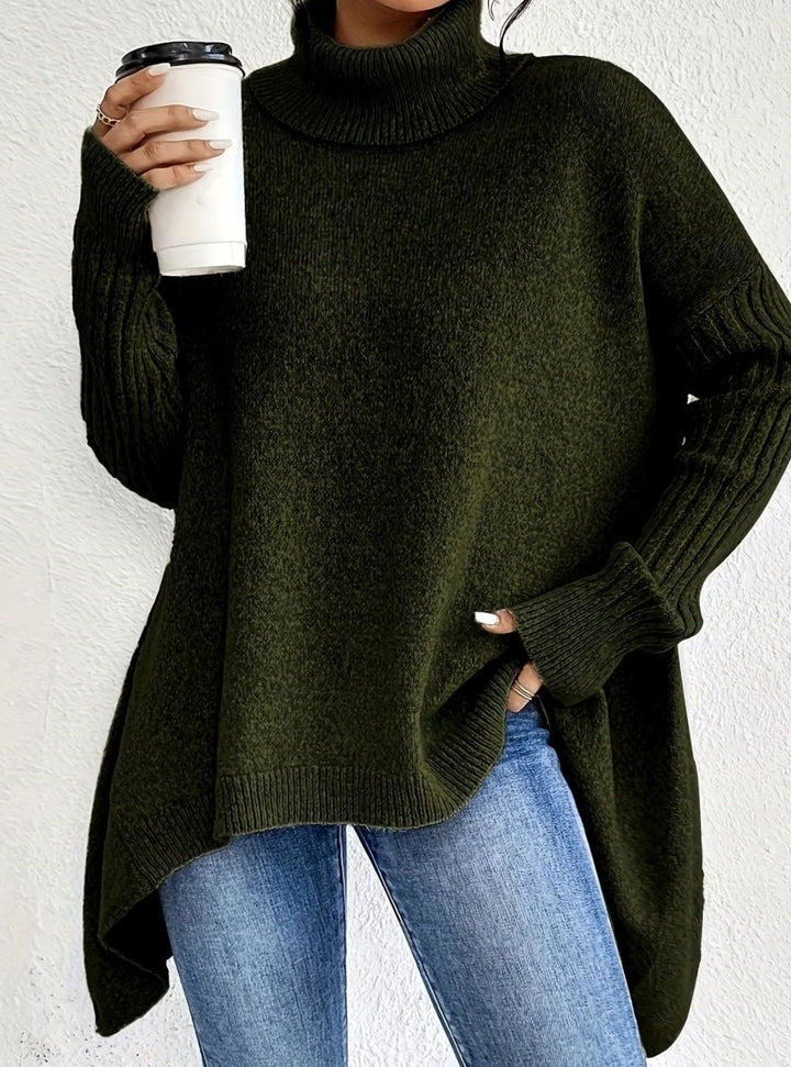 Isolde | Women's Oversized Longline Turtleneck Sweater