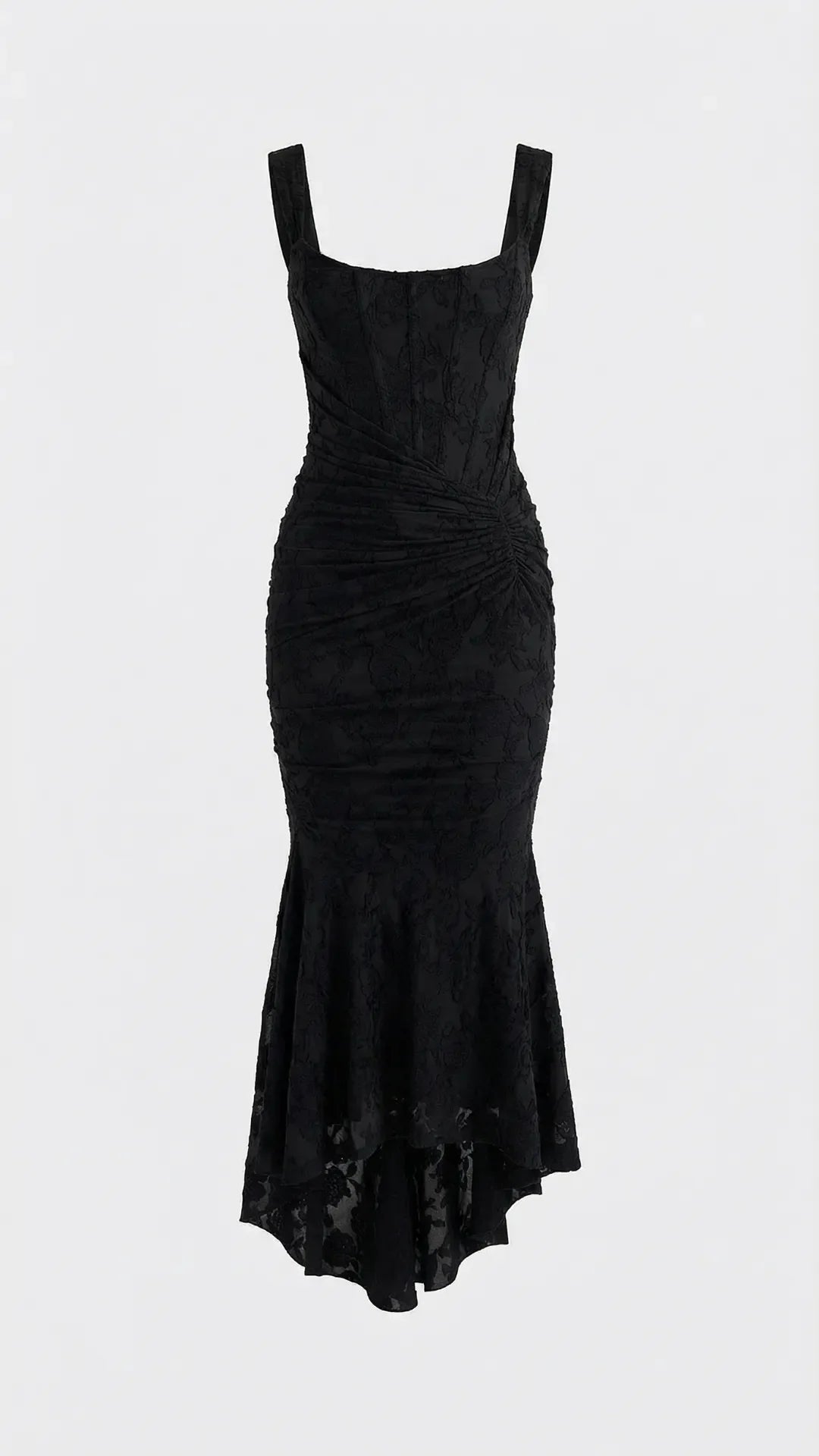 High-low corset cocktail midi dress for women -10