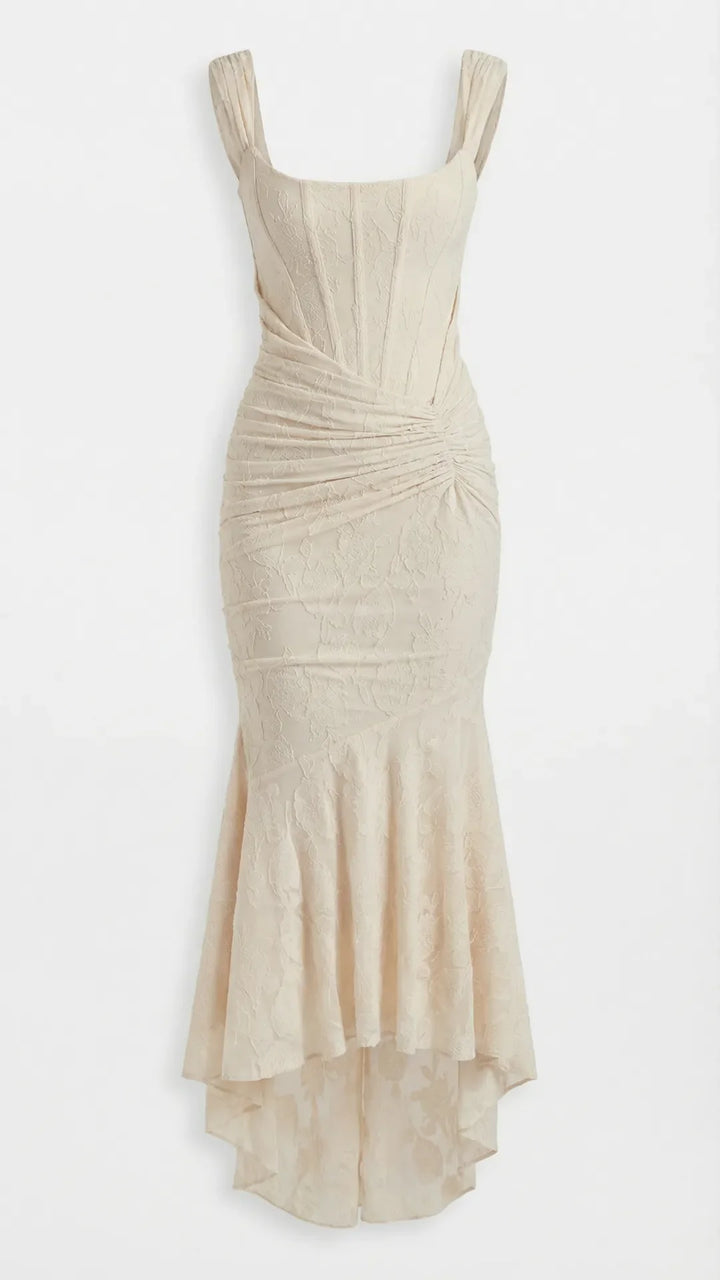 High-low corset cocktail midi dress for women -7