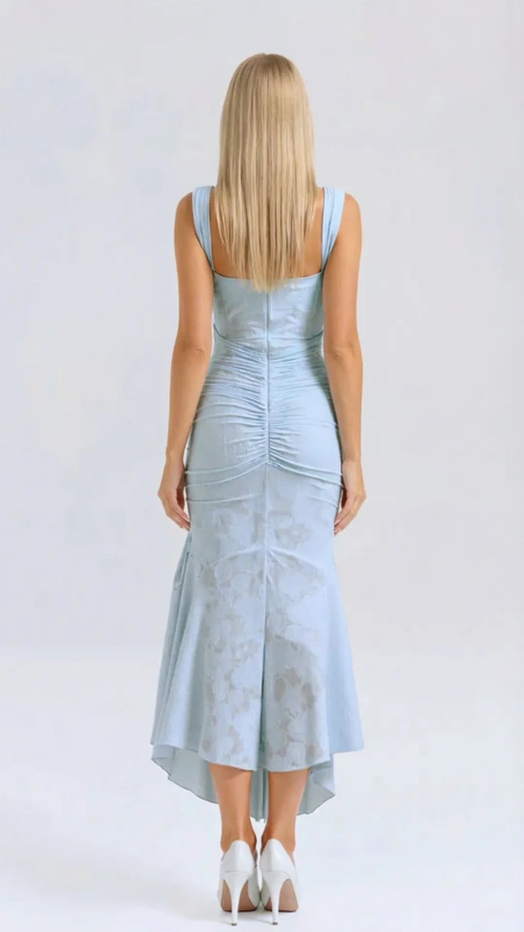 High-low corset cocktail midi dress for women -8