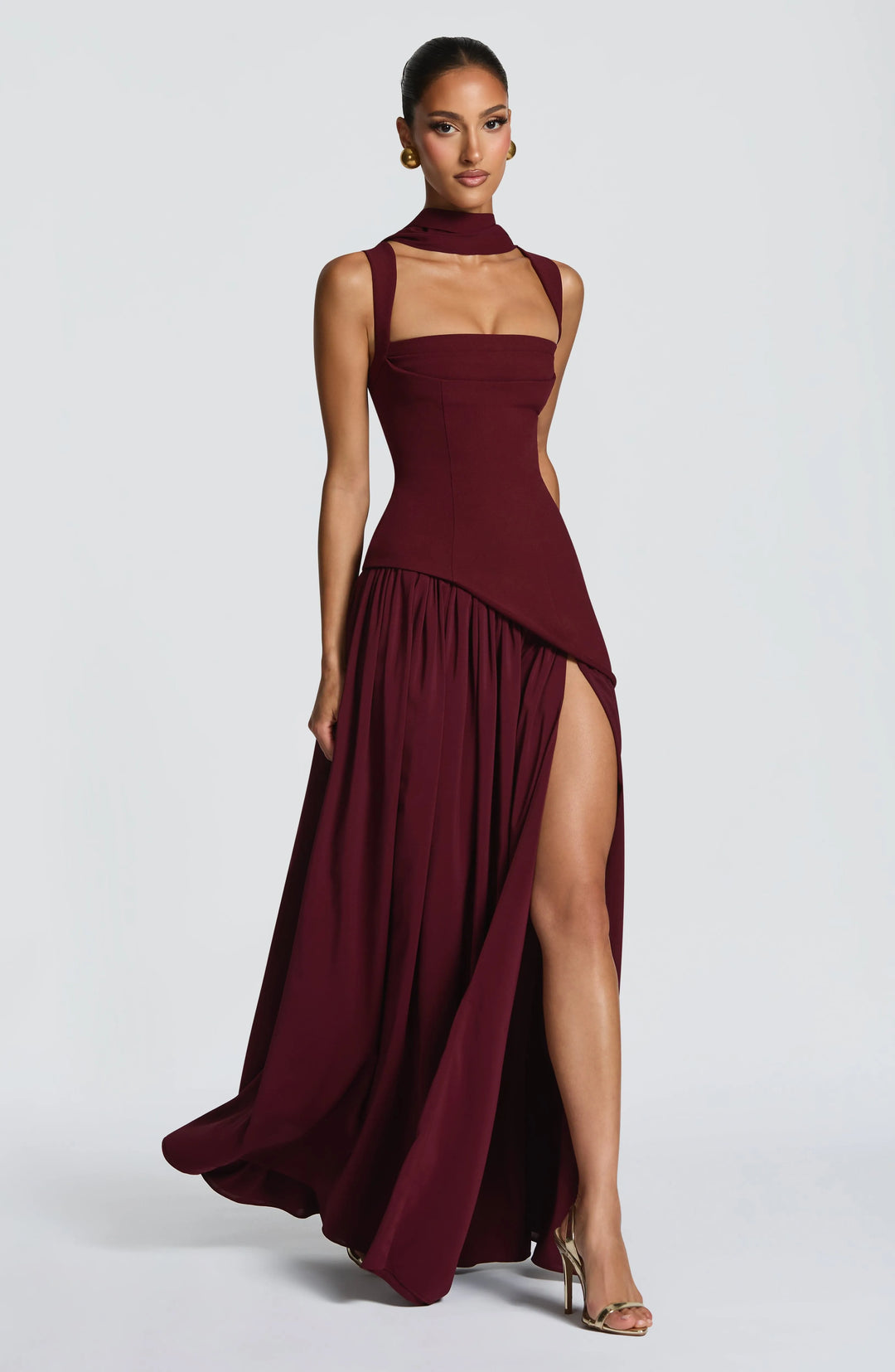 Square neck sleeveless summer maxi dress for women -15