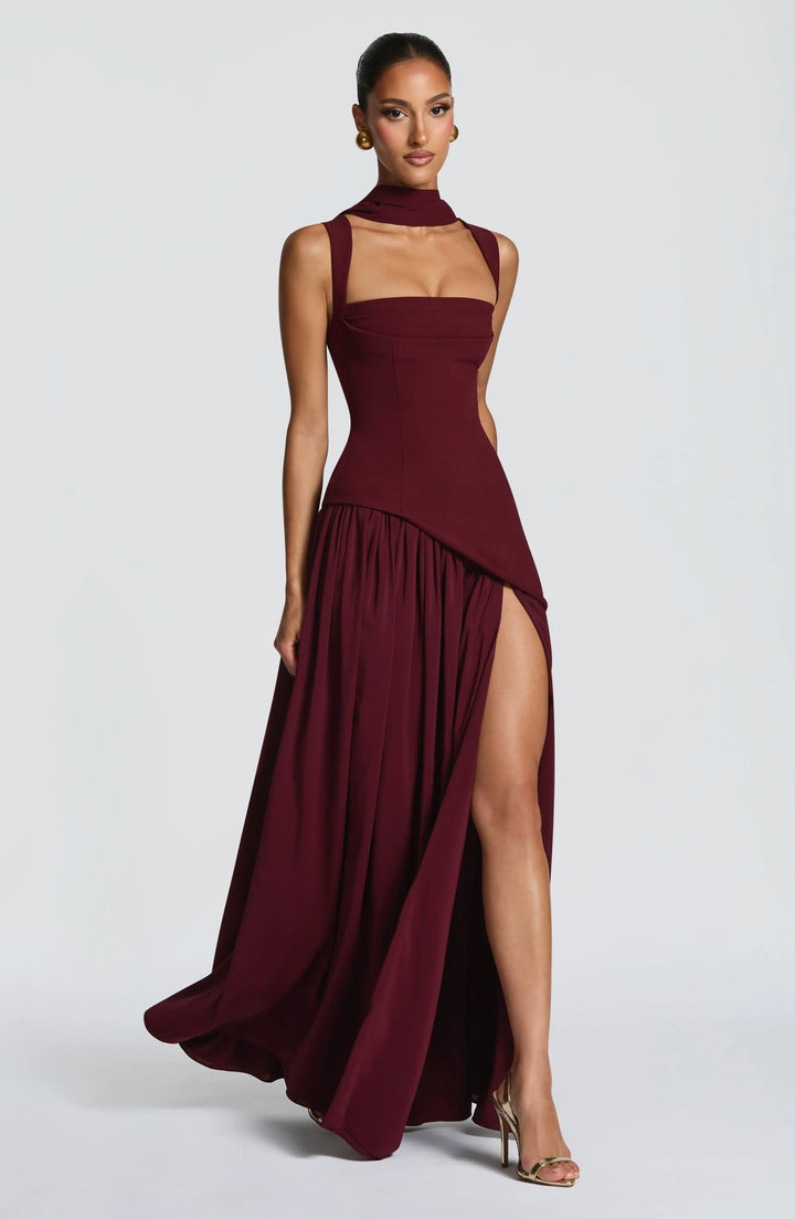 Square neck sleeveless summer maxi dress for women -15