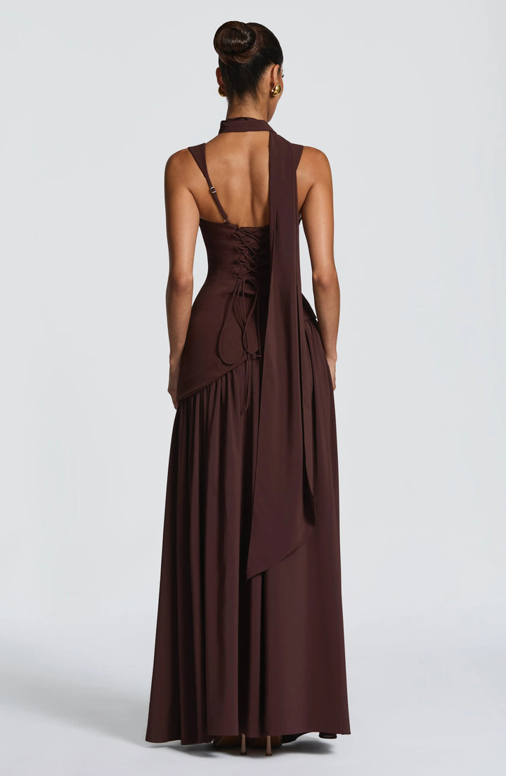 Square neck sleeveless summer maxi dress for women -7