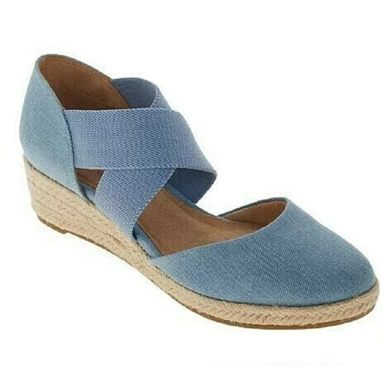 Olive | Women's Orthopaedic Cross Strap Espadrille Flat