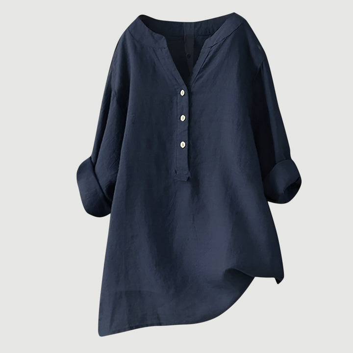 Relaxed button-up everyday tunic for women | Karla -2
