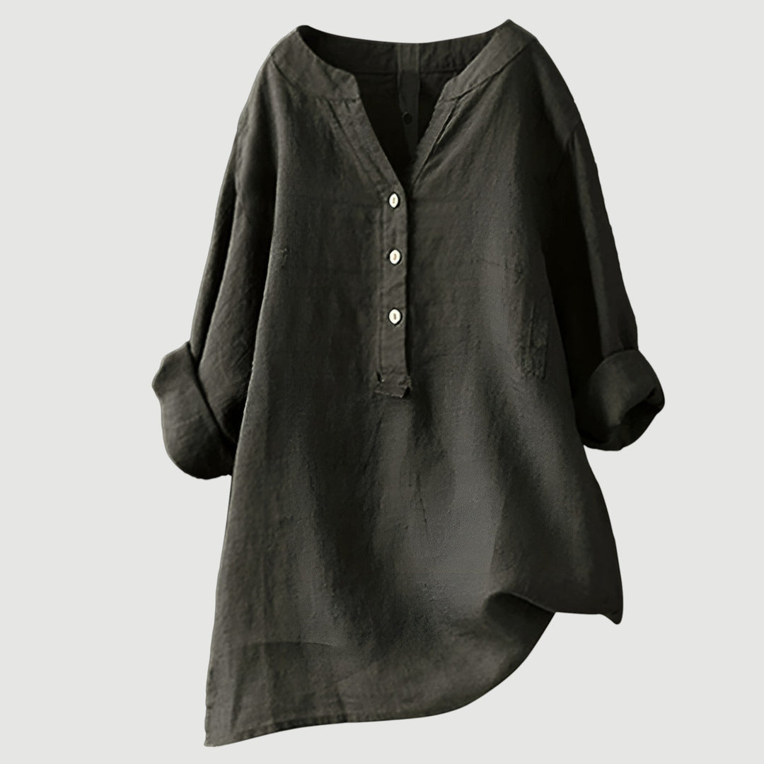 Relaxed button-up everyday tunic for women | Karla -9