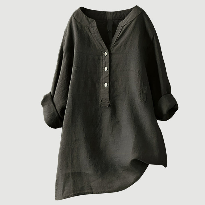 Relaxed button-up everyday tunic for women | Karla -9