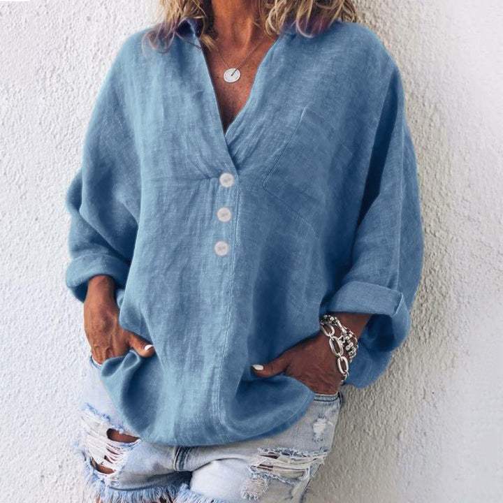 Lanessa | Women's Cotton Linen Relaxed Knit Sweater