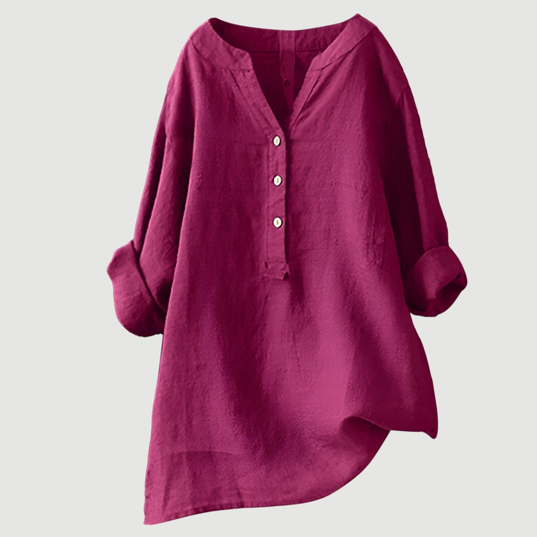 Relaxed button-up everyday tunic for women | Karla -8
