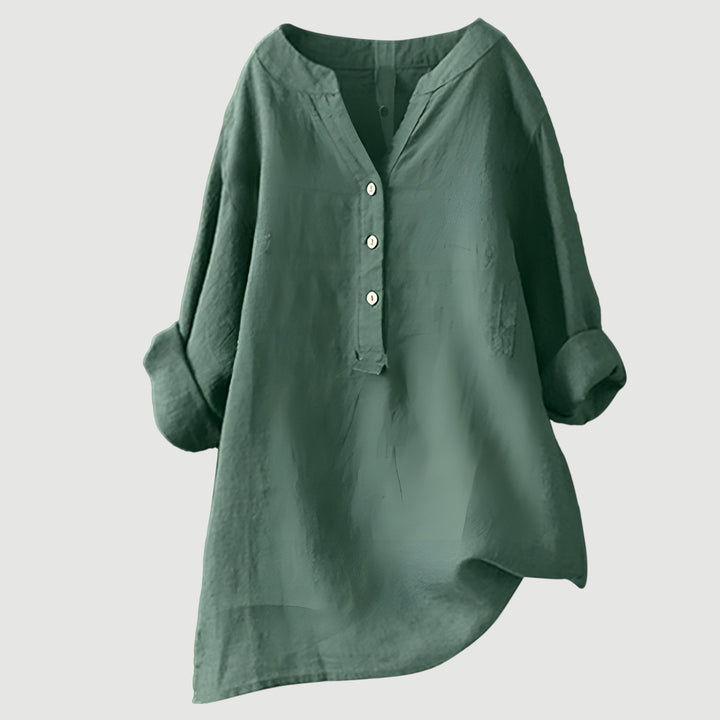 Relaxed button-up everyday tunic for women | Karla -4