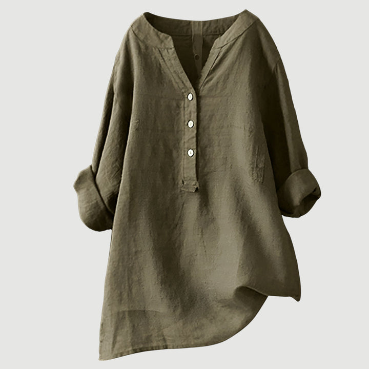 Relaxed button-up everyday tunic for women | Karla -10