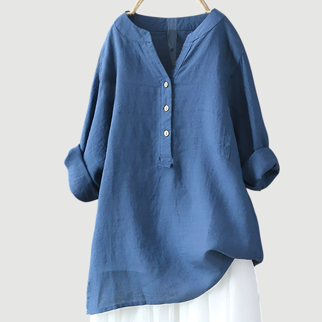 Relaxed button-up everyday tunic for women | Karla -5
