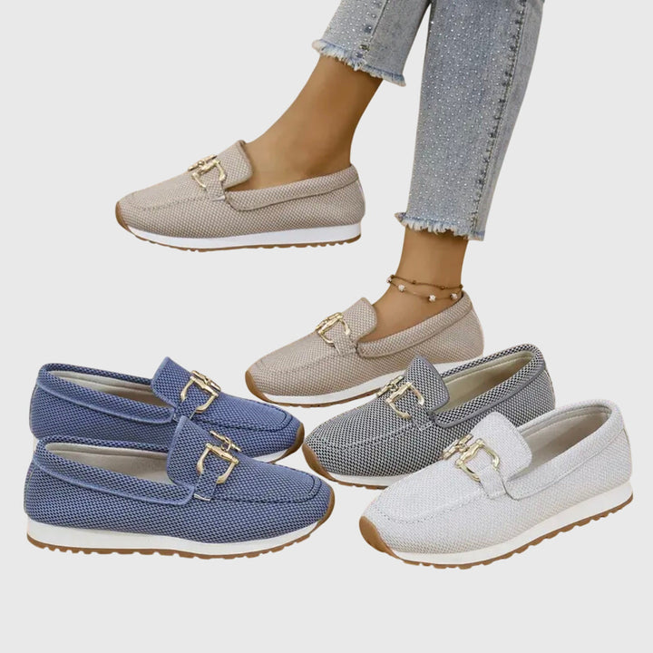 Susana | Women's Orthopedic Loafers with Gold Tone Buckle