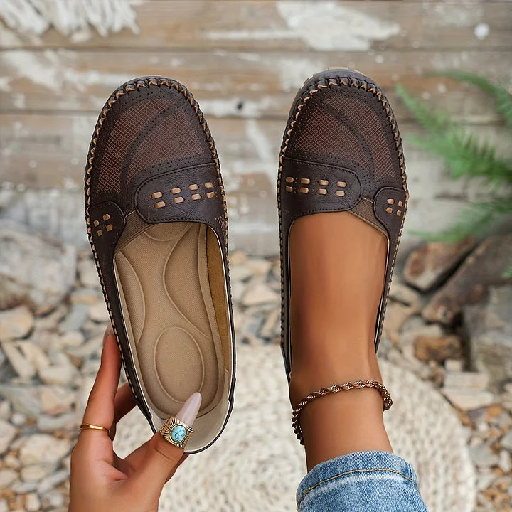 Marova | Women's Cushioned Arch Support Flats with Rubber Sole