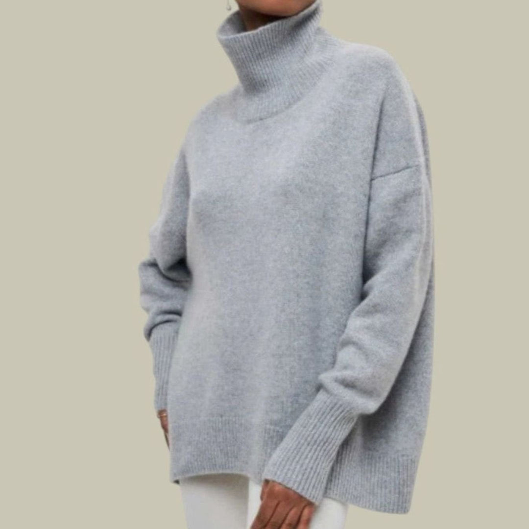 Anouska | Women's Oversized Turtleneck Knit Sweater