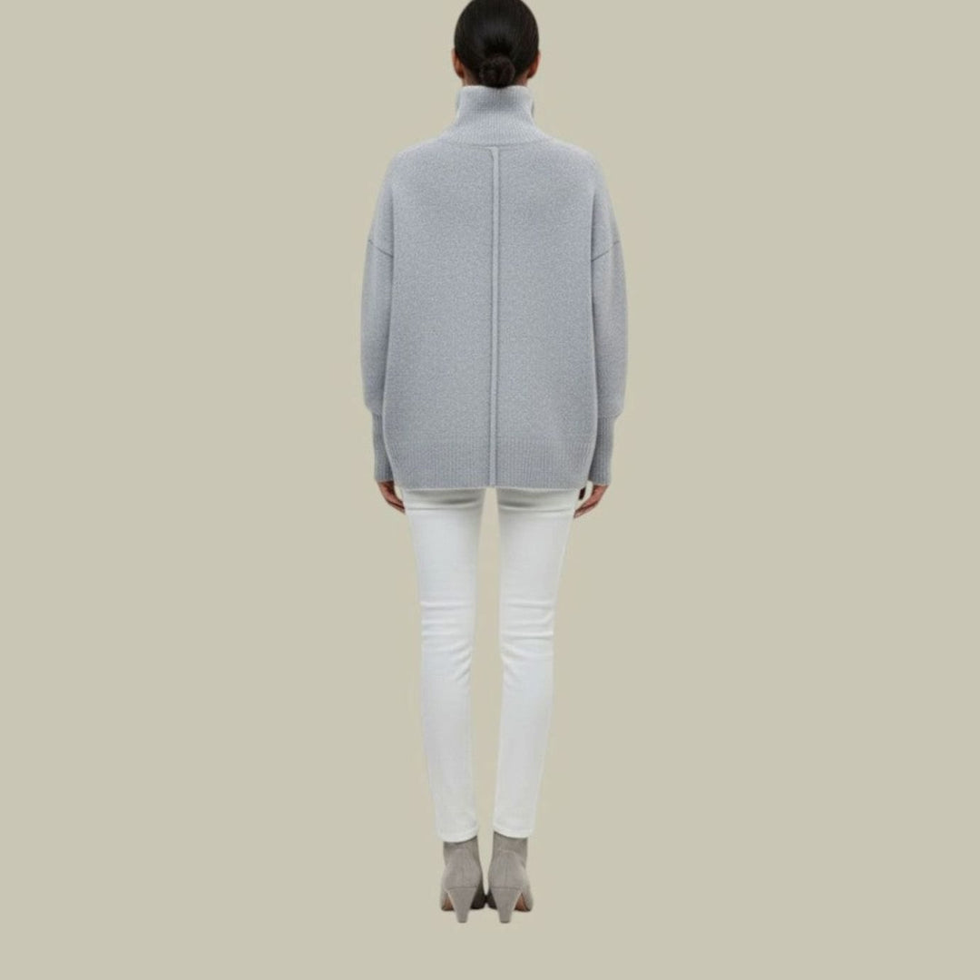 Anouska | Women's Oversized Turtleneck Knit Sweater
