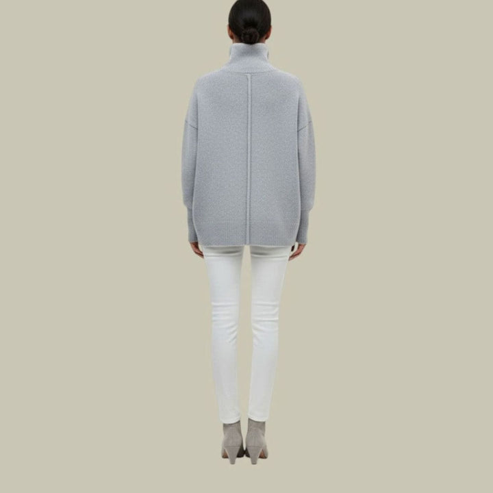 Anouska | Women's Oversized Turtleneck Knit Sweater
