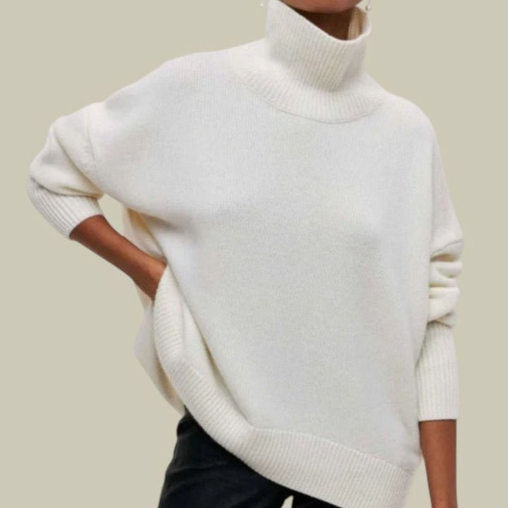 Anouska | Women's Oversized Turtleneck Knit Sweater