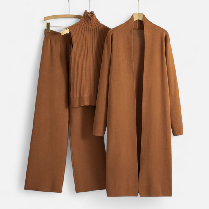 Women’s Knitted 3-Piece Cardigan Set