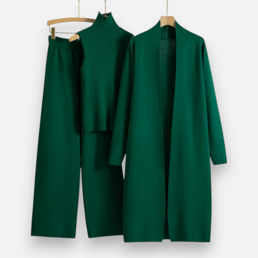 Women’s Knitted 3-Piece Cardigan Set