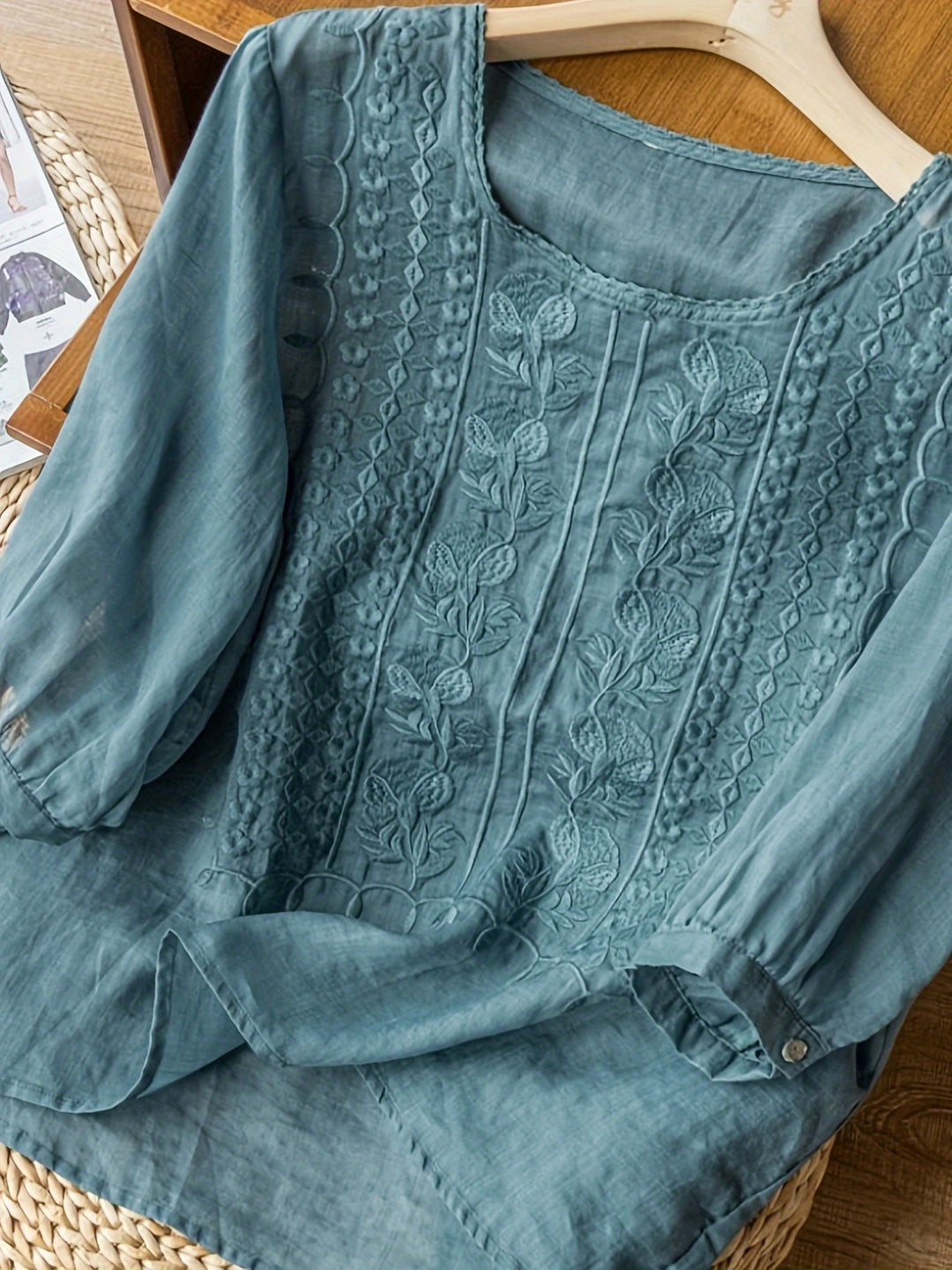 Isadora | Women's Embroidered Cotton Blouse
