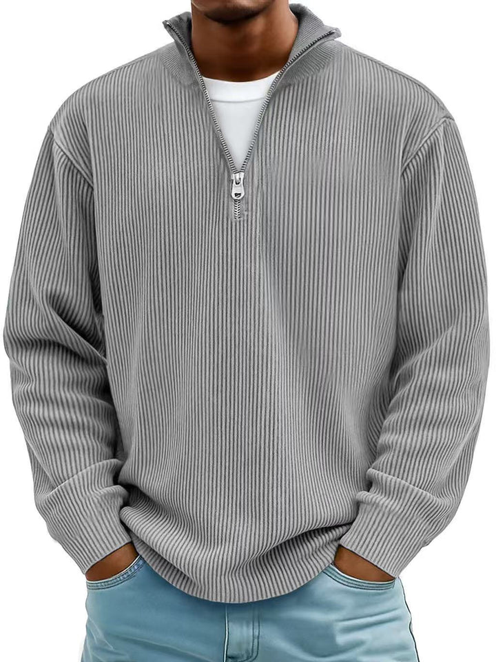 Davenor | Men's Ribbed Half Zip Pullover Sweater