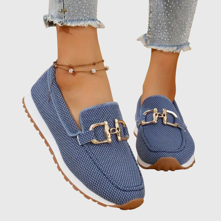 Susana | Women's Orthopedic Loafers with Gold Tone Buckle
