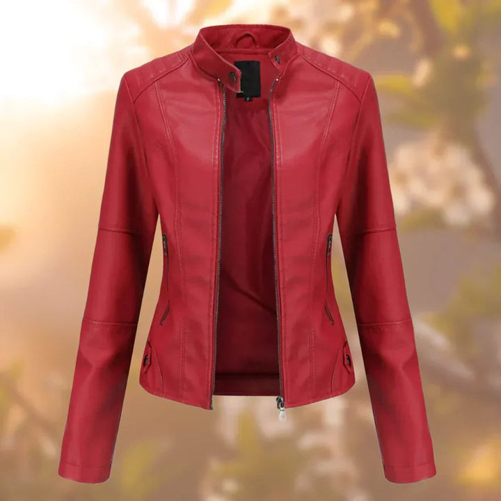 Marielle | Women's Slim-Fit Faux Leather Biker Jacket