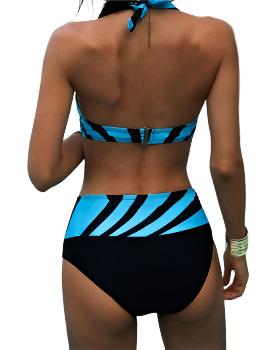 Striped bikini set for women