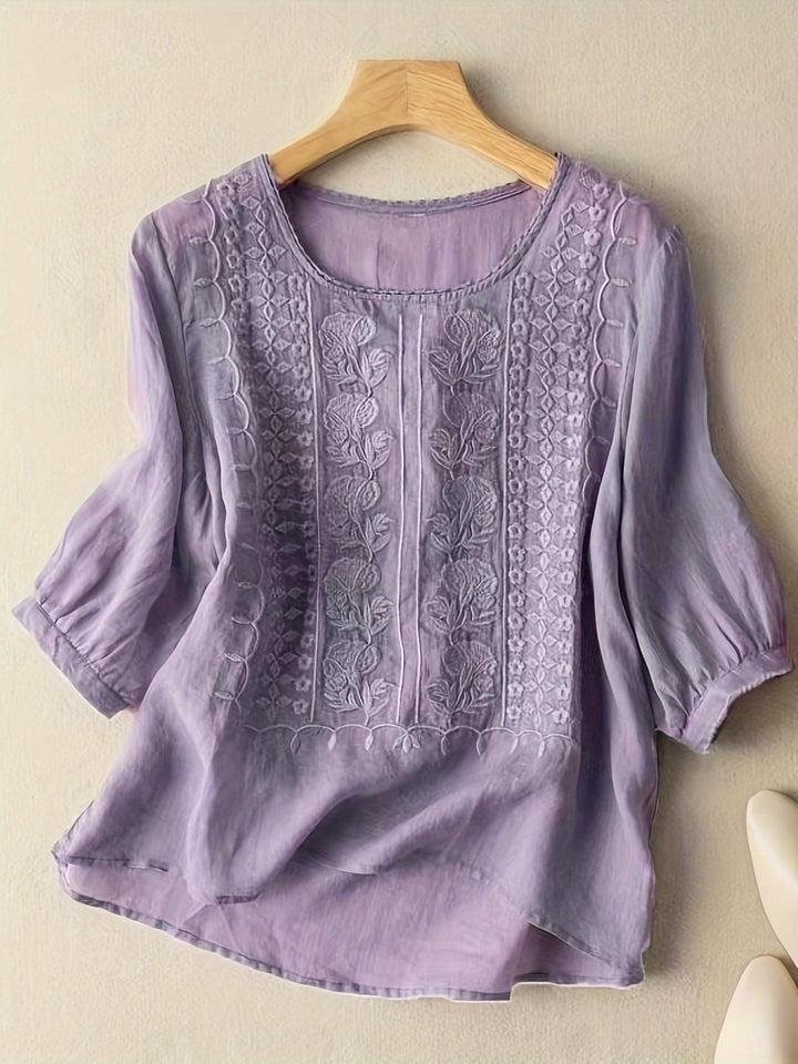Isadora | Women's Embroidered Cotton Blouse