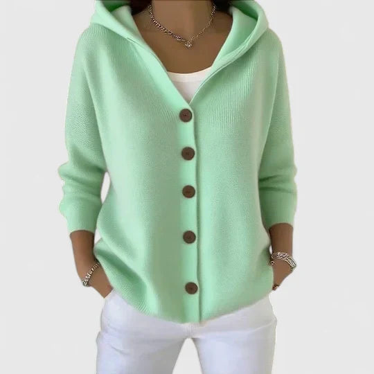 Women’s Button-Up Hooded Cardigan