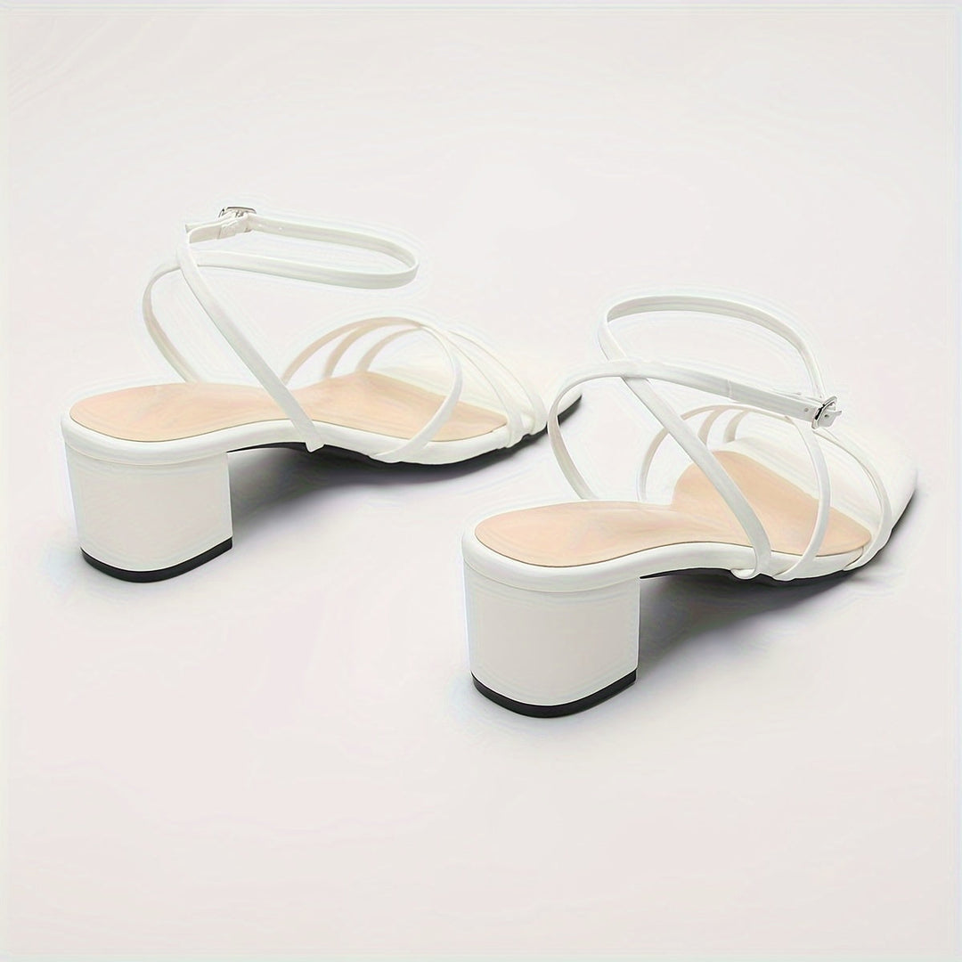 Two-tone strappy sandals for women