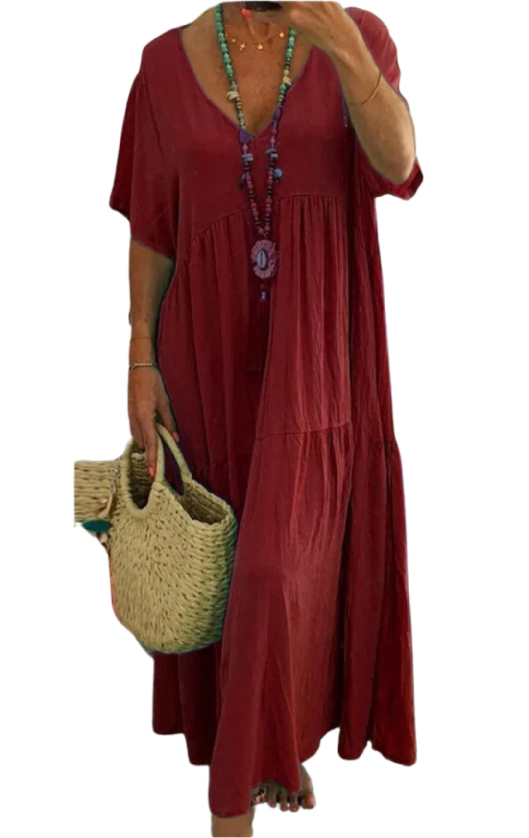 Cotton linen dress for women