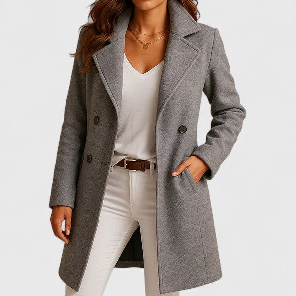 Women's Classic Collared Trench Coat