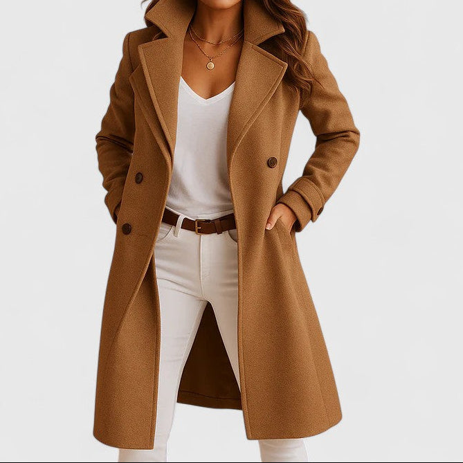 Women's Classic Collared Trench Coat