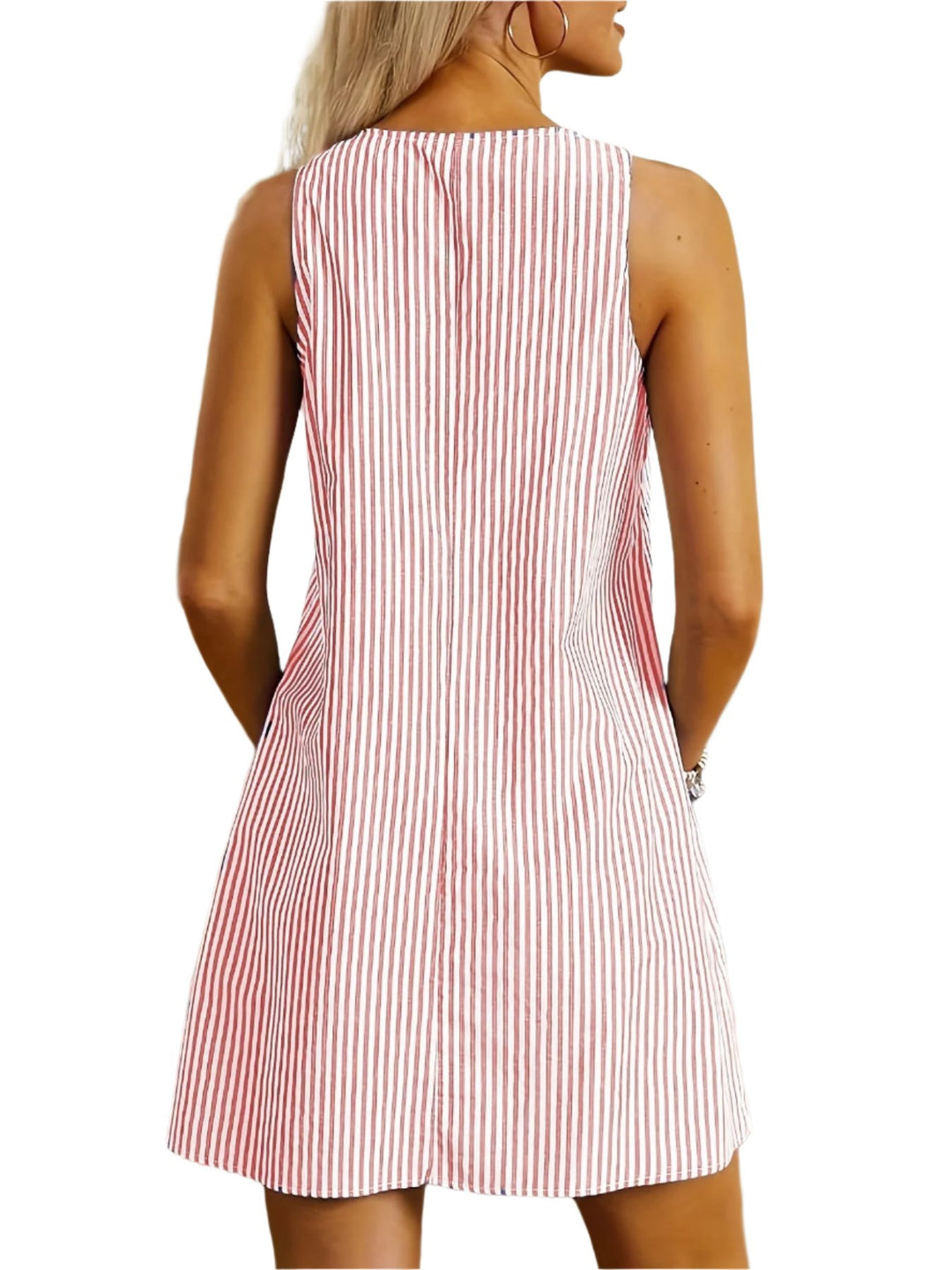 Women's sleeveless striped dress