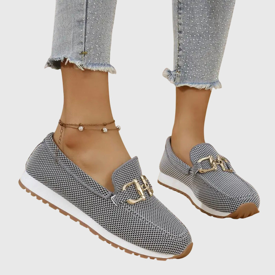Susana | Women's Orthopedic Loafers with Gold Tone Buckle