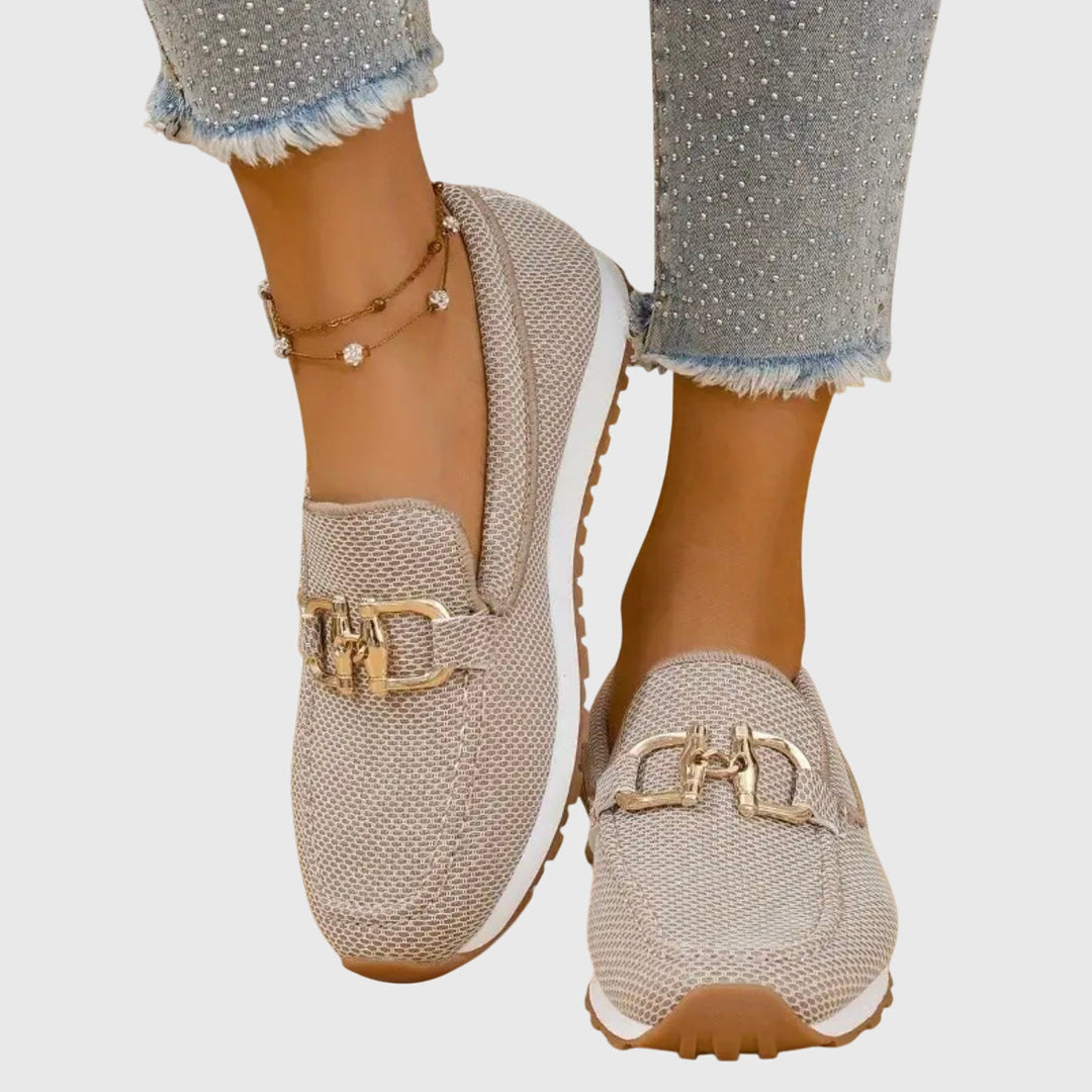 Susana | Women's Orthopedic Loafers with Gold Tone Buckle