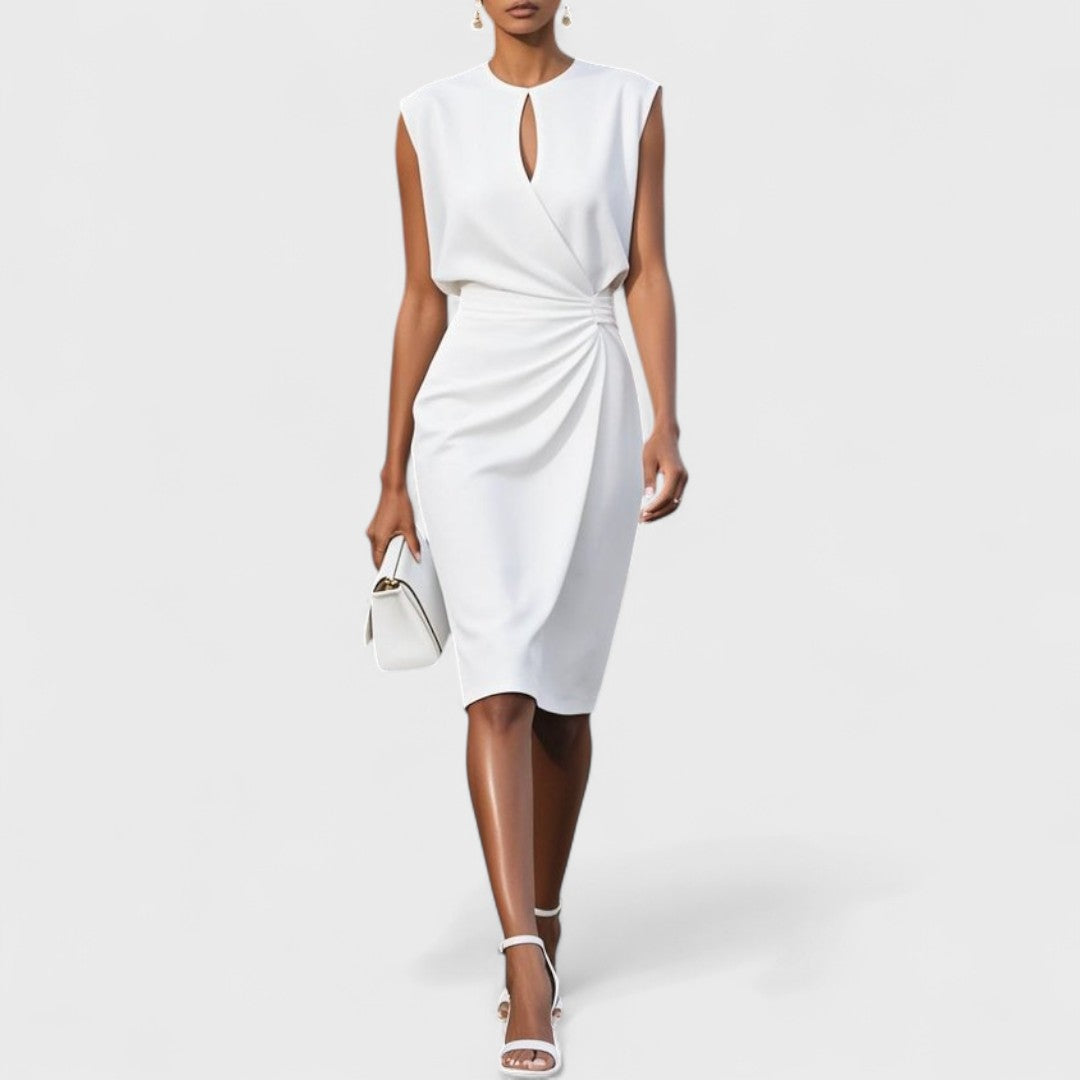 Marivelle | Women's Graceful Silhouette Midi Dress with Refined