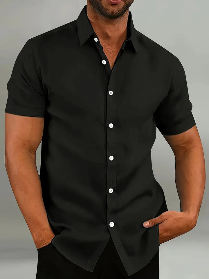 Men's Summer Short Sleeve Button Up Shirt