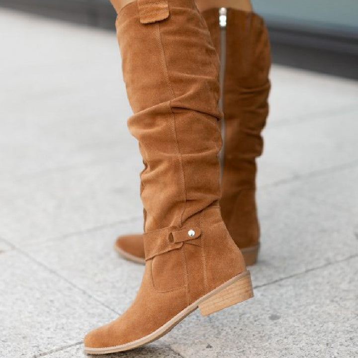 Matilda | Women's High Tube Zip Low Heel Boot